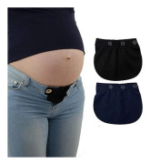 (AZC) (2 st) Mammabyxor Midjeförlängare Mammabyxor Förlängare Stretchbyxor Midja Justerbara Byxor Förlängare Jeans Mammabyxor