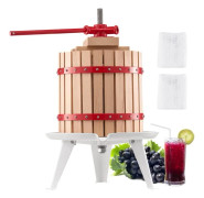 Manuell Fruktvinpress, Vinframställning Press, 12L Vedkorg, 3,2 Gal Kapacitet