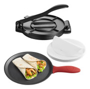 Tortillapress 8 tum, Chapati-Maskin Roti-Degmaskin, Kraftig Gjutjärn