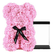 Rosbjörn i Klar Presentförpackning - Alla hjärtans dag Mors dag (Rosa, 25 cm / 10 tum)