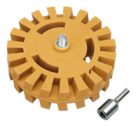 25mm Tjocklek 4 Tum Bil Pneumatisk Gummi Skrubbdisk Hjul Däck Avklistringsdisk För Bil Borttagning Repa Dekal Klistermärke Gul