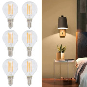 Dimbar E14 LED-lampa, dimbar LED-glödlampa, G45 dimbar glödlampa, E14 liten Edison-skruv glödlampa, 6-pack_MGF