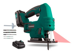 VONROC Sticksåg 20V - 2.0Ah | Inkl. 5 sågblad, batteri och snabbladdare