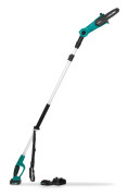 VONROC 20V Teleskopisk Motorsåg – Sladdlös, Utdragbar Stång (160-225 cm), Vinklingsbart Blad, 2x Batterier och Snabbladdare Inkluderat