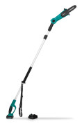 VONROC 20V Teleskopisk Motorsåg – Sladdlös Kedjesåg med Vinklingsbart Blad och Utdragbar Stång (160-225 cm), Batteri och Laddare Ingår