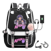 Aphmau Anime Ryggsäck 3d- printed tecknad Oxford Vattentät Full Ball USB Skolväska Pojkar Flickor Studenter Stor kapacitet Ryggsäck-yvan[HK]