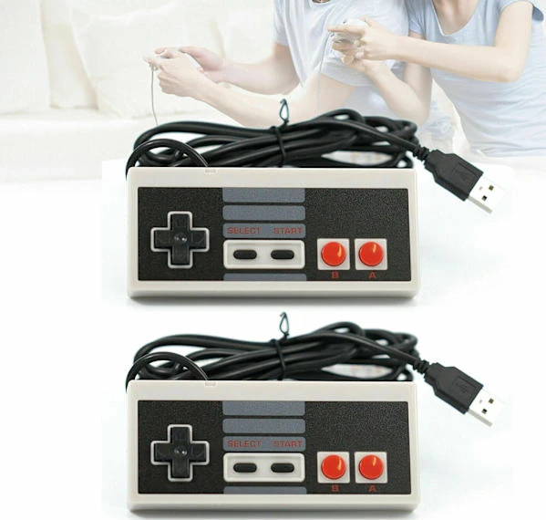2-pack NES Classic Controller för Nintendo Classic Mini Edition, Klassisk Nintendo Controller för NES Classic Mini Sladd