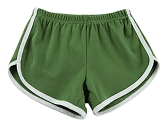 2023 1-pack Cotton Sports Shorts, Yoga Dance Shorts, Summer Sports Shorts, - Green Green—max Green-FX-