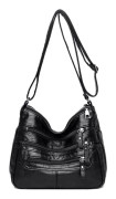 Kvinnor Liten Messenger Bag Pu Läder Shoulder Plånbok Handväska Dam Crossover Lätt Meser Multi Pocket