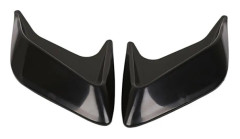 2 st Bil Luftflödesintag Scoop Hood Vent Klistermärke Trim Dekal Dekor Universal ABS Plast, Elektroplätering Svart Luft Hood Vent Trim