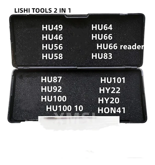 LISHI VERKTYG 2IN1LiShi 2 i 1 HU64 HU66 HU83 HU49 HU46 HU56 HU58 HU87 HU92 HU100 HU100 10 skär HU101 HY22 Låssmedsverktyg För Typer