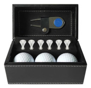Golf Tillbehör Presentförpackning med Boll Tee Hållare Hattklämma Golfare Present Set Kit