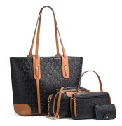Fashionabla Dam Stor Crossbody Väska med Dragkedja PU Läder Handväska Dam Elegant Axelväska, Tygväska Negro