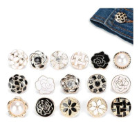 16 st Broschnålar för damtröjor, täckknappar, sött emaljstiftset för damkläder, accessoarer, presenter (21 mm)
