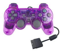 Handkontroll Playstation 2 Transparent/Lila