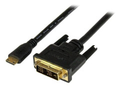 Industriell kontakt Startech - HDCDVIMM1M - 1M Mini HDMI till DVI-D-kabel