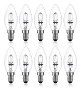 /NN/42W E14 C35 Dimbar halogenlampa AC 220-240V Varmvit 2700K e14 transparent halogenlampa (10-pack)