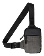 Axelväska och ryggsäck för män och kvinnor, bröstväska, Crossbody-väska Sling Chest Bags, Sport Fitness Bröstväska för arbete Gris