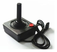 ZC Retro Klassisk Spelkontroll Gamepad Joystick för Atari 2600-konsol, Svart