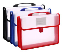 A4 plastic folder, 3 transparent polypropylene folders D
