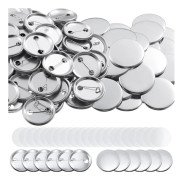 200 st Rund Knapp Tillbehör Rund Knappdelar Metall Nål Knapp Set för Knappmaskin (37 mm)