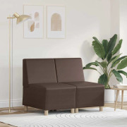 Modulsofa utan armstöd 2 pcs Brun 55 x 74 x 82 cm Konstläder