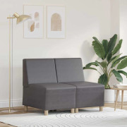 Modulsofa utan armstöd 2 pcs Grå 55 x 74 x 82 cm Konstläder
