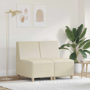 Modulsofa utan armstöd 2 pcs Kräm 55 x 74 x 82 cm Konstläder