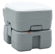 vidaXL Campingtoalett Grå och Vit 41,5 x 36,5 x 37,5 cm polyeten