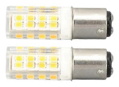 2 st Små Majsformade LED-lampor, Dimbar BA15D, För Symaskin Kylskåp Apparatlampor Varmt Ljus