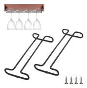 Hängande Glasställ för Kök, Hängande Glasställ Väggmonterat Vinglasställ för Barförvaring, Robust Vinglasställ i Metall med Enkel Montering