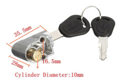 IC Tändningslås + 2 Nycklar för Motorcykel, Elcykel, Scooter, E-Bike - Silver, 1 st