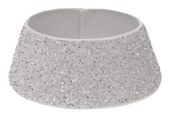 Festlig Dekor, Julgranskrage med Paljettfinish, Glitterande Trädstativskydd med Julmotiv, Hållbar Konstruktion för