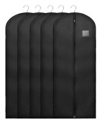Vikbara kostymväskor, Klädfodral för resor med genomskinligt PVC-fönster, fuktsäkert och ventilerande non-woven-tyg för användning i garderob eller under resor