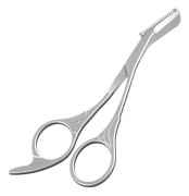 Ögonbrynssax med Kam, Rostfritt Stål Ögonbrynssax, Rostfri Ögonbrynstrimmer, Trimsax med Halksäkert Handtag