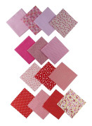 DIY Material för Bomullstyg, Fat Quarter Quilt Squares Craft Bundle Tryckt Bomullstyg Handgjorda Hantverkstyger för Lappverkstyg,