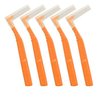 5 st L-formade interdentalborstar Effektiv plackrengöring Tandborste för tandvård Orange