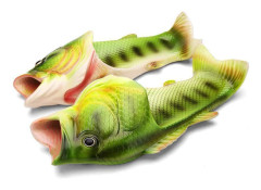Djurtofflor, Vattentäta, Lätta och Bekväma Fisk Sandaler med Slitstark Halkfri Sula, Originaldesign Halkskyddande Luddiga Skor