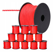 12 x Mursnöre 50m x 2mm RÖD