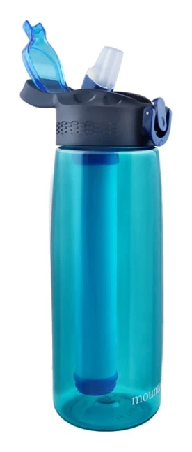 650ml Utomhusvattenfilterflaska Camping Vandringsfilter Vattenflaskrenare Plastvattenkopp