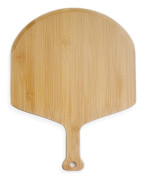 Smooth Surface, Wooden Serving Board with Versatile Cutting Board Function - Bamboo Pizza Peel with Tapered Edge and Non-Slip Base, Easy to Use