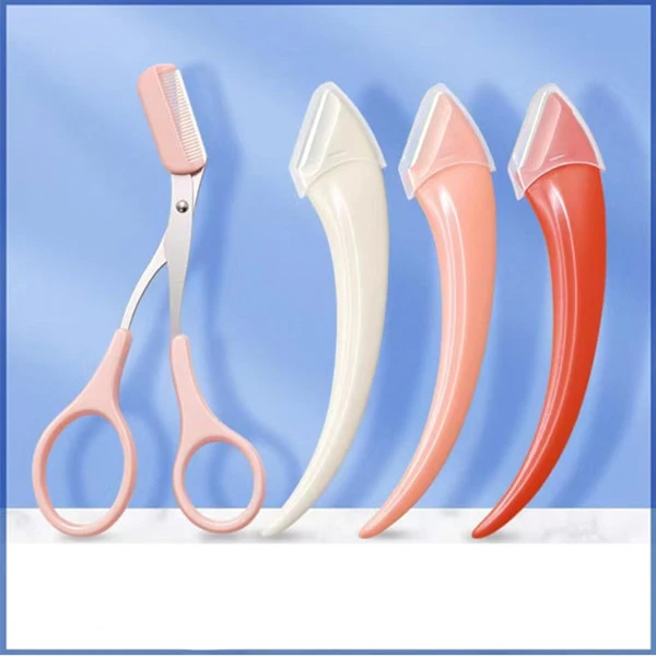 4-pack ögonbrynsrakset, ögonbrynsrakhyvel, ögonbrynstrimmerset, Dermaplaning-blad för ansiktet, ansiktsrakhyvlar ögonbrynsrakhyvel