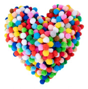 Pom Pom-bollar för pyssel, fluffiga pom-poms, mjuka polypropen-fyllnadsornament, högelastiska pom poms DIY-dekorationsmaterial för handgjorda
