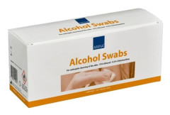 Alkohol serviet, ABENA, 14x18cm, 75% ethanol, 0.5% klorhexidin, enkeltpakket