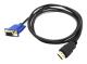 Bärbar 1,8m 1080P HDMI-kompatibel hane till VGA hane adapterkabel videokonverteringssladd för PC DVD HDTV