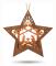Julkrubba Ornament för Julgran, Trä Hängande Ornament med Lasergraverad Design Utskuren Detalj, 3D Juldekoration