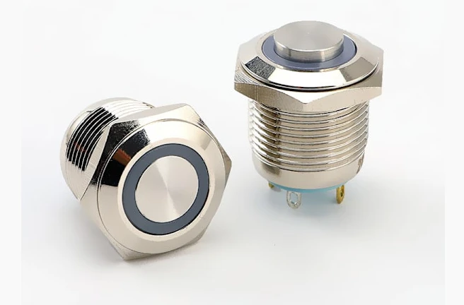 16mm Metall Icke-Låsande Tryckknappsbrytare Hban Automotive Tryckknappar[COPL]