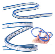 /HH/Flexibel Böjd Linjal Mjuk Plast Linjal Böjd Linjal Orm Linjal 2st ODIPIE