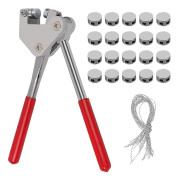 Tänger Förseglingstång Set Röd Blyförsegling 10mm Plasthandtag (1x Förseglingstång + 20 X Blyförseglingar + 20 X Förseglingstråd)-e