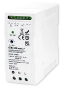 Qoltec - Nätaggregat (kan monteras på DIN-skena) - med UPS-funktion - AC 220-240 V - 40 Watt - vit